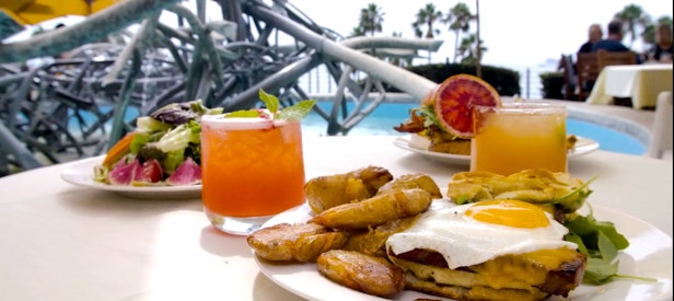 Brunch at Claires at the Museum a restaurant at the Long Beach Museum of Art in Long Beach CA